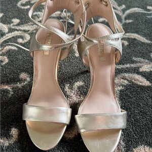Guess Metallic Silver Heels
